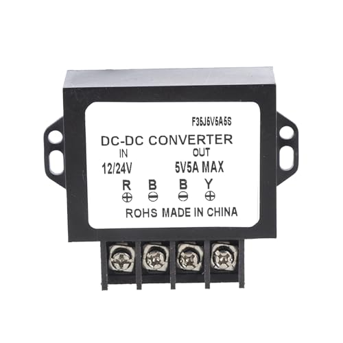Spannungsregler, Stromwandler, Adapter, 12–24 V auf 5 V, 3 A/5 A, Spannungs-Step-Down-Adaptermodul für 5 V LED-Lichtventilator von PEPWE