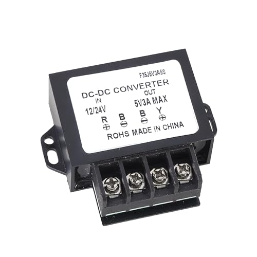 Spannungsregler, Stromwandler, Adapter, 12–24 V auf 5 V, 3 A/5 A, Spannungs-Step-Down-Adaptermodul für 5 V LED-Lichtventilator von PEPWE