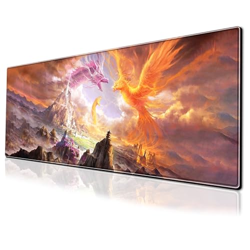Cool Dragon Gaming-Mauspad, große Schreibtischunterlage, 80 x 30 cm, verlängerte rutschfeste Gummiunterseite, Tastaturmatte mit genähten Kanten für Schreibtisch, Heimbüro Cool Dragon Gaming-Mauspad, große Schreibtischunterlage, 80 x 30 cm, verlängerte rutschfeste Gummiunterseite, Tastaturmatte mit genähten Kanten für Schreibtisch, Heimbüro von PEPYJAN