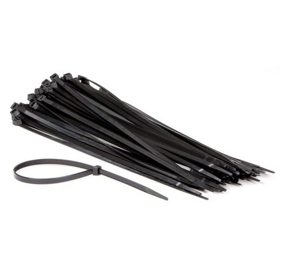 PEREL Kabelbinder NYLON-KABELBINDER-SET - 7.6 mm x 400 mm - SCHWARZ (100-tlg) (1-St) von PEREL
