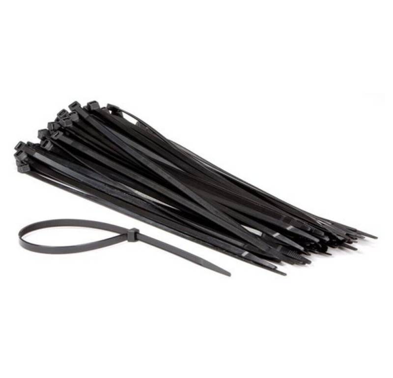 PEREL Kabelbinder NYLON-KABELBINDER-SET - 7.6 mm x 400 mm - SCHWARZ (100-tlg) (1-St) von PEREL