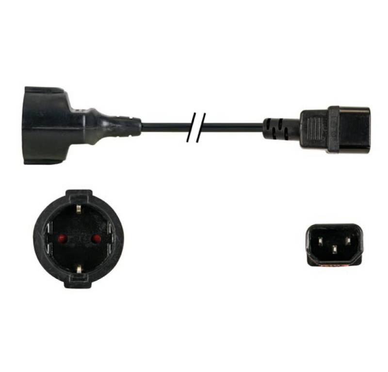 PEREL NETZKABEL L=1.8m SCHWARZ Netzkabel von PEREL