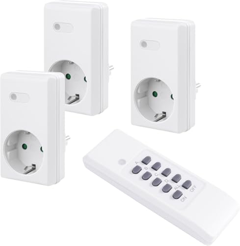 PERFECT Funksteckdosen - mit Fernbedienung bis 30m - 1100 W - 220 V - weiß - 3er Set PERFECT Funksteckdosen - mit Fernbedienung bis 30m - 1100 W - 220 V - weiß - 3er Set von PERFECT EQUIPMENT FOR YOUR HOME