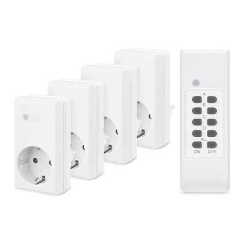 PERFECT Funksteckdosen - mit Fernbedienung bis 30m - 1100 W - 220 V - weiß - 4er Set PERFECT Funksteckdosen - mit Fernbedienung bis 30m - 1100 W - 220 V - weiß - 4er Set von PERFECT EQUIPMENT FOR YOUR HOME