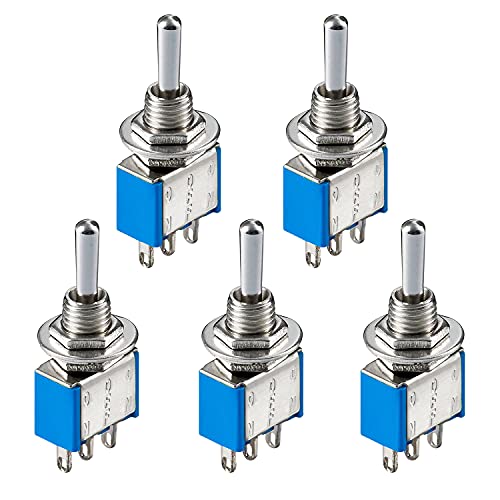 Perfect Mini Kippschalter - 3 Kontakte - 6A 125V - 3A 250V - blau - 5 Stück von PERFECT EQUIPMENT FOR YOUR HOME