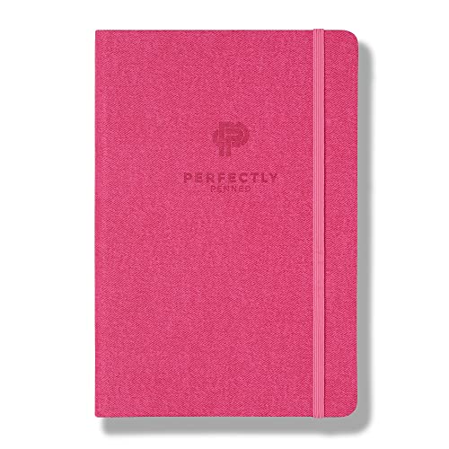 Perfectly Penned - Extra dicke 256 Seiten, 5 mm gepunktet, 120 g/m, A5 (21 x 14 cm), PU-Leder, Hardcover Notizbuch in Geschenk-Box Rosa von Perfectly Penned