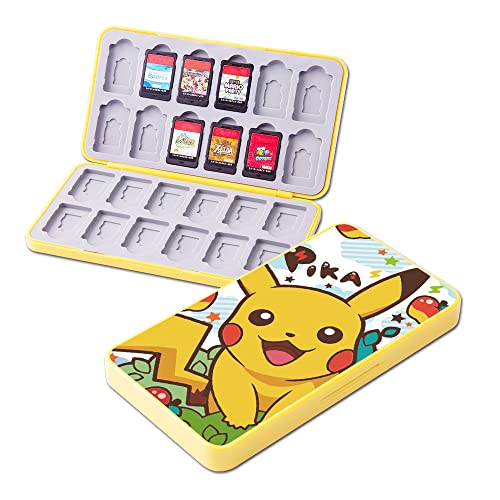 PERFECTSIGHT Cute Game Case for Switch, Switch OLED, Switch Lite with 24 Game Card Slots Holder, Gelb P, 24 Slots, Kartenhalter von PERFECTSIGHT