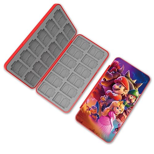 PERFECTSIGHT Cute Game Card Case for Nintendo Switch/Switch Lite/OLED, 24 Game Holder Cartridge Case for Game Cards and 24 SD Cards, Kawaii Portable Compact Storage Box, Roter Bruder, 24 Slots, von PERFECTSIGHT