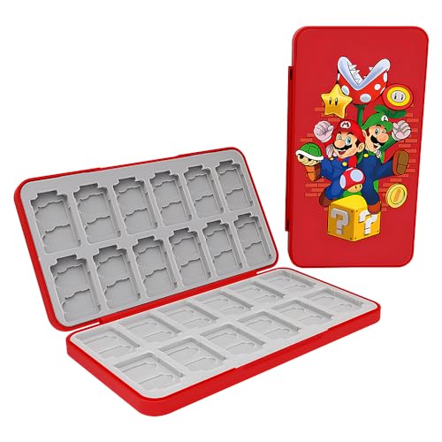 PERFECTSIGHT Cute Game Card Case für Nintendo Switch/Switch Lite/OLED, 24 Game Holder Kartuschenhülle für Spielkarten und 24 SD Karten, Kawaii Portable Compact Storage Box, Roter Chomper, 24 Slots PERFECTSIGHT Cute Game Card Case für Nintendo Switch/Switch Lite/OLED, 24 Game Holder Kartuschenhülle für Spielkarten und 24 SD Karten, Kawaii Portable Compact Storage Box, Roter Chomper, 24 Slots von PERFECTSIGHT