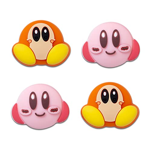 PERFECTSIGHT Switch Thumb Grips, Cut Kirby Joystick Caps for Nintendo Switch, 4 PCS Thumbstick Cover for Switch Lite, Switch OLED, Analog Stick Button Cover for NS Joycon Controller von PERFECTSIGHT