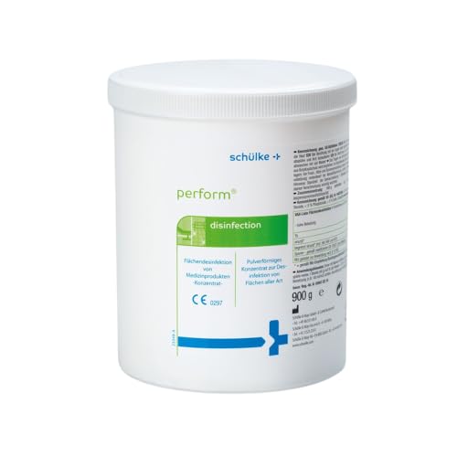 Schülke Perform® pulverförmiges Desinfektionsmittel 900g Dose | Desinfektion und Reinigung von Medizinprodukten und Flächen | auf Basis von Aktiv-Sauerstoff | sehr gute Materialverträglichkeit von PERFORM