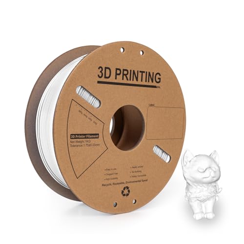 Pergear PLA 3D-Druckfilament, 1 kg, 1,75 mm Maßgenauigkeit ± 0,02 mm, Weiß von PERGEAR
