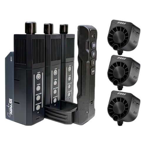 SmokeNINJA Pro Nebelmaschine Mini Rauchmaschine, 3er-Kits mit 1500 W Leistung, mit Kabelloser Funkfernbedienung(TRIDENT KIT), Unschädlich Nebel, für Partys, Bühneneffekte, Halloween, Hochzeit von PERGEAR