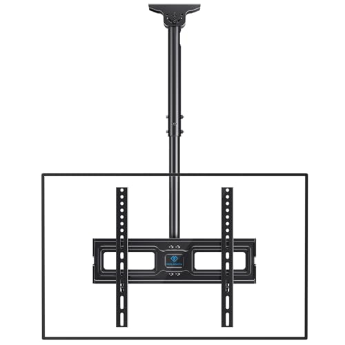 TV-Halterung für TV-Decke, neigbar und schwenkbar, verstellbar für Bildschirme von 26 bis 65 Zoll – Full-Motion Dachhalterung unterstützt 50 kg mit VESA 400 x 400 mm von PERLESMITH