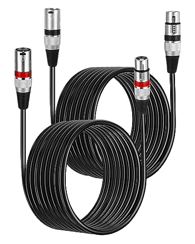 PERMUST 2 Pack XLR Kabel Mikrofonkabel 8M 3-Pin Balanced XLR Stecker zu Buchse Kabel Mehrfarbig Mikrofonkabel DMX Kabel Mikrofon Patch Kabel von PERMUST