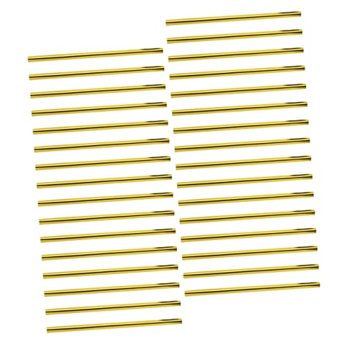 PERSELOSO 600 Stück Goldstreifen Versiegeln Brotsackseile Bindebänder Für Spritzbeutel Dichtungsseile Verschlussbänder Für Keksbeutel Verschlussbänder Für Kekstüten Golden Eisendraht von PERSELOSO