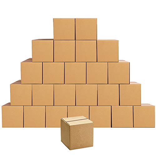 PETAFLOP 25 Stück Braune Kleine Versandkarton aus Wellpappe, Faltkarton 12,7 x 12,7 x 12,7 cm geeignet für den Transport und die Lagerung von Gegenständen von PETAFLOP