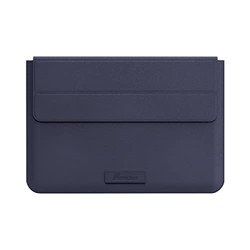 PETERONG Laptop Hülle Tasche 14 Zoll mit Ständer Laptop Schutzhülle PU Leder Sleeve Kompatibel mit (2021) 14" MacBook Pro/M1 Pro/M1 Max/(2016-2020) 13" MacBook Air/MacBook Pro/M1(Mitternachtsblau) von PETERONG