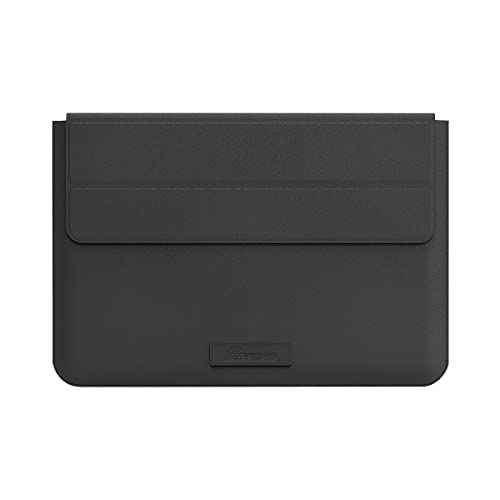 PETERONG Laptop Hülle Tasche 16 Zoll mit Ständer Laptop Schutzhülle PU Leder Sleeve Kompatibel mit (2019-2021) 16” MacBook Pro/M1 Pro/M1 Max/ (2016-2021) 15”/15.4'' MacBook Pro(Schwarz) von PETERONG