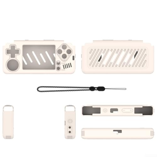 Schutzhülle aus Silikon für Miyoo A30 Handheld-Spielkonsole, Fall- und Kratzschutz (weiß) von PETSTIBLE