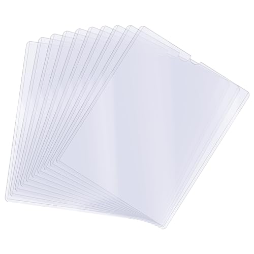 10 Stück 21,8x28cm Starre Aktenhüllen, Aktenhüllen Transparent Papierblattschutzfolien Starre Toplader PVC Schutzhüllen Papier für Dokumente Papierakten von PEUTIER