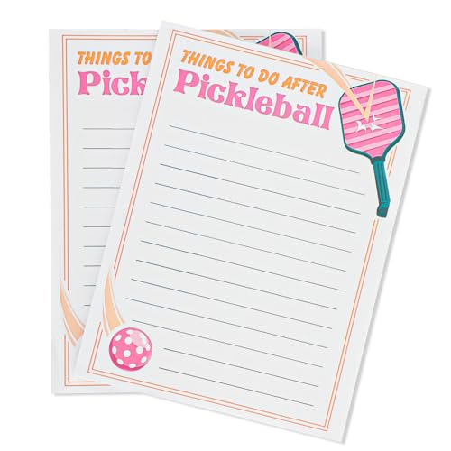 PEUTIER 2stk Pickleball-Notizblöcke, 100 Seiten Premium-Papier der Aufschrift Dinge die Nach Dem Pickleball zu Tun Sind Notizblöcke Leicht Abzureißen Lustige Pickleball-Geschenke Pickleball-Fans von PEUTIER