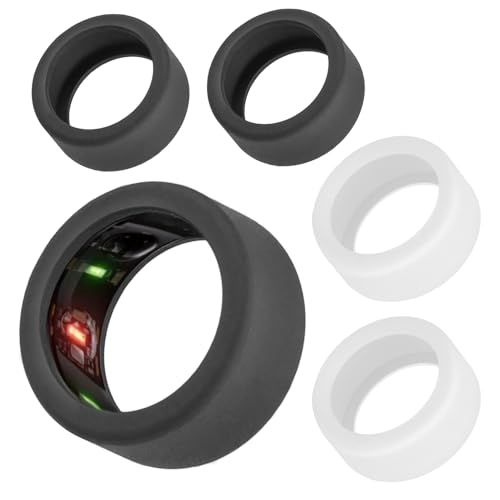 PEUTIER 4st Silikon Ring Hülle Kompatibel mit Oura Ring Gen 3, Rund Ring Schutz Elastisch Ringschutz Smart Ring Schutzhülle Zubehör für Oura Ring Workout (S für 6/7/8/9/10) von PEUTIER