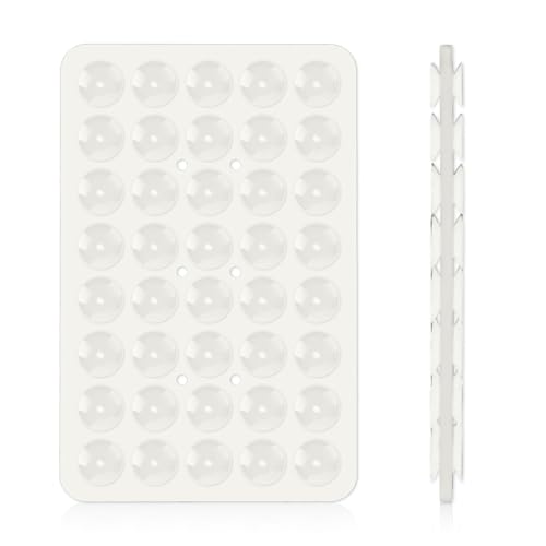 PEUTIER Silikon Handyhülle mit Saugnapf, Doppelseitig Handyhülle mit Saugnapf Freisprecheinrichtung Silikon-Handy-Klebegriff Geschenk kompatibel mit iPhone Samsung Google Pixel (Transparent) von PEUTIER