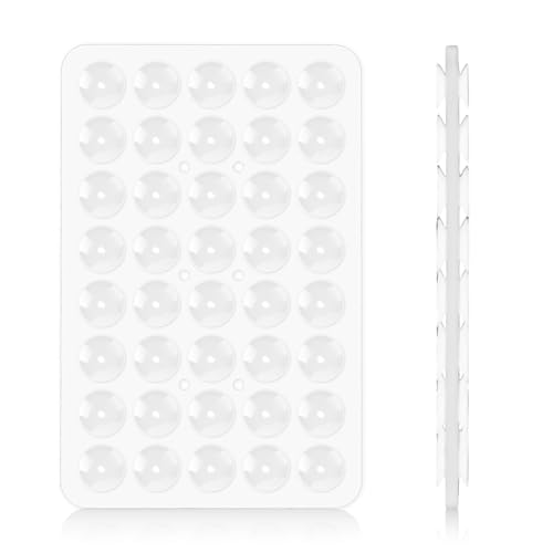 PEUTIER Silikon Handyhülle mit Saugnapf, Doppelseitig Handyhülle mit Saugnapf Freisprecheinrichtung Silikon-Handy-Klebegriff Geschenk kompatibel mit iPhone Samsung Google Pixel (Weiß) von PEUTIER