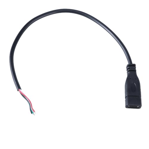 PEVive USB-Pigtail-Kabel, Verlängerungskabel, USB-Buchse auf 4-polig, blanker Draht, offenes Ende, Verbindungsleitung für Überwachungen von PEVive