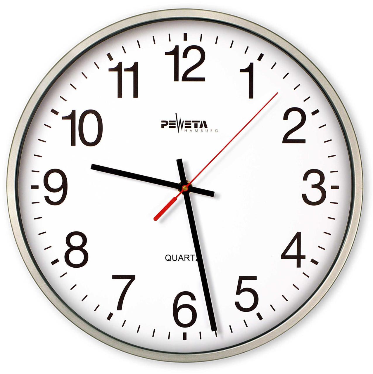 PEWETA Wanduhr Ø 25 cm silber PEWETA Wanduhr Ø 25 cm silber von PEWETA