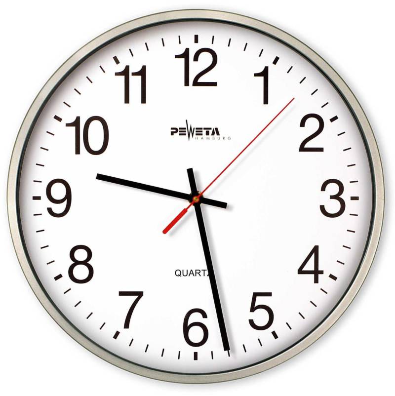PEWETA Wanduhr Ø 25 cm silber von PEWETA