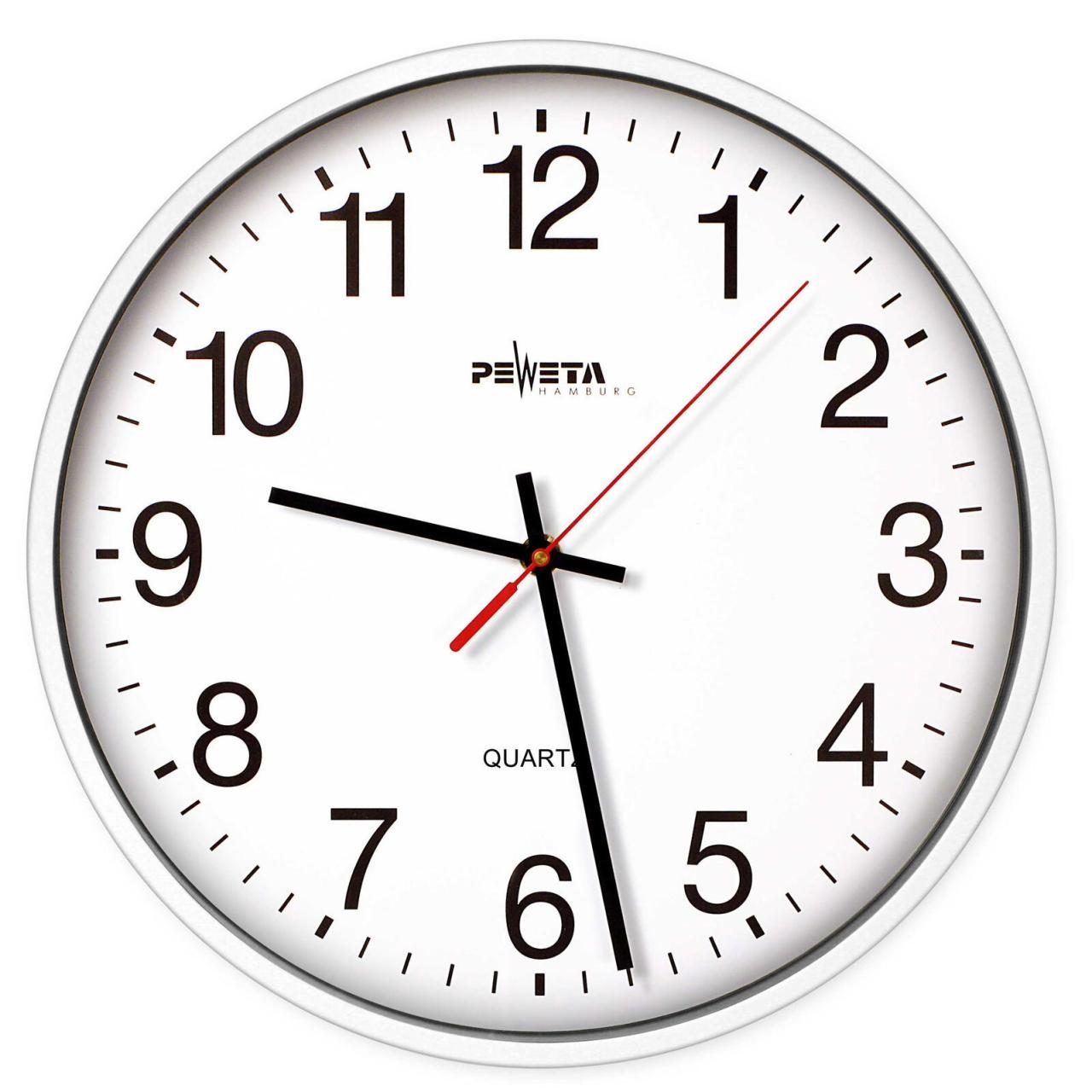 PEWETA Wanduhr Ø 25 cm weiß von PEWETA