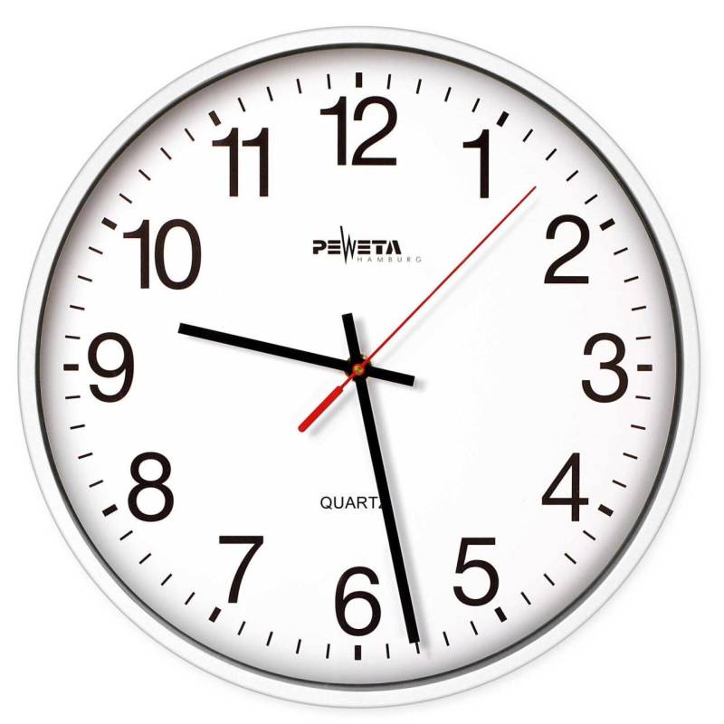 PEWETA Wanduhr Ø 25 cm weiß von PEWETA