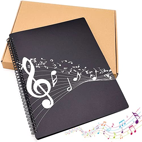 Notenmappe/Ordner für Notenblätter Klavier Notenordner beim Spielen A4 Größe Papier Dokumente Halter Aufbewahrung Musik Ordnungsmappe Kunststoff Konzert-Chorfolder f ü r Musiker und Band Music Note von PEZEEU