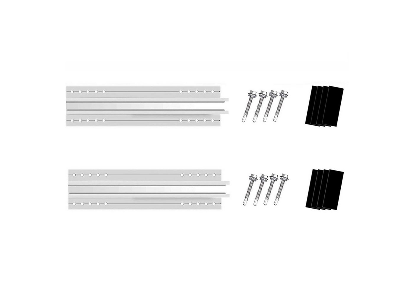 PFCTART Aluminium Trapezblech PV-Montageschiene, 30 cm Montageschiene x 2 Solarmodul-Halterung, (2-tlg) von PFCTART