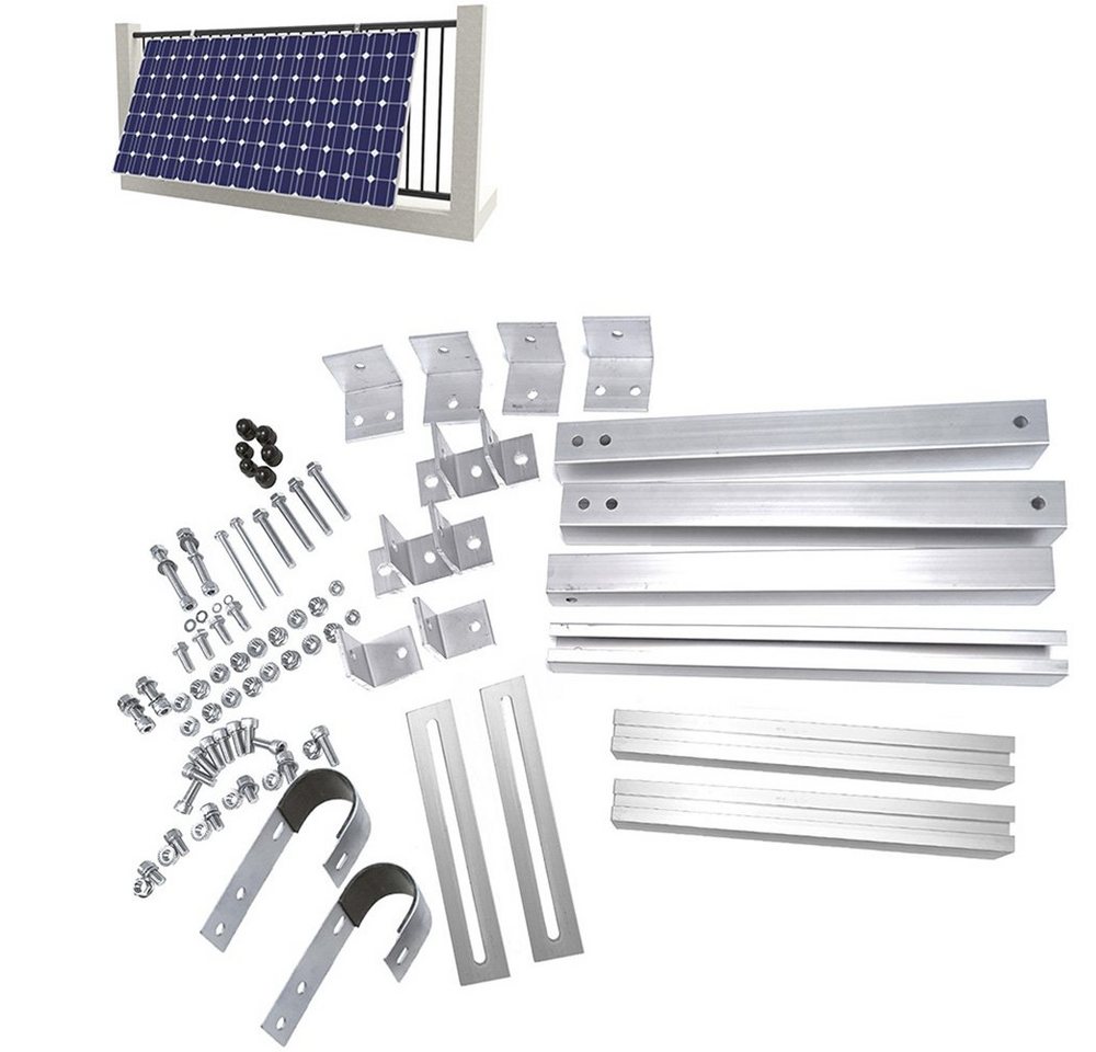 PFCTART Solarpanel-Balkon-Teleskopständer-Bausatz, verstellbarer Winkel Solarmodul-Halterung, (19-tlg) von PFCTART