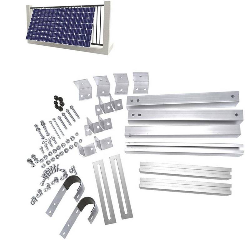 PFCTART Solarpanel-Balkon-Teleskopständer-Bausatz, verstellbarer Winkel Solarmodul-Halterung, (19-tlg) von PFCTART