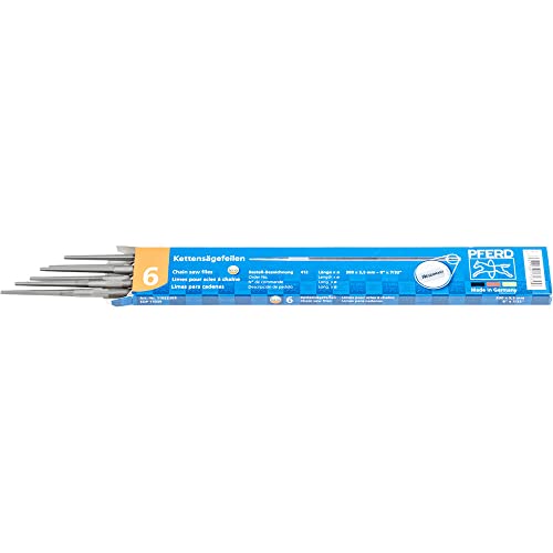 PFERD 17039 Classic Line Kettensägenfeile, 7/32 Zoll Durchmesser x 20,3 cm Länge (6 Stück) von PFERD