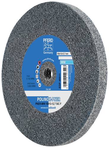 PFERD 47700200 POLINOX verpresstes Vlies-Rad PNER Ø 150x13mm Bohrung-Ø 12,7mm Mittelweich SiC Fein von PFERD