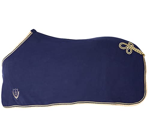 Exklusive Fleecedecke mit Zierkordel, blau 155cm von PFIFF