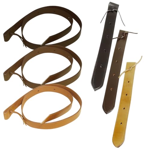 PFIFF 004334 tie-strap, saddle strap, western saddle, western riding, leather, light brown, approx. 180 x 3.5 cm von PFIFF