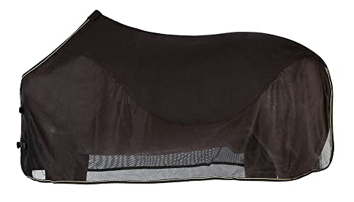 PFIFF 100489 Fliegendecke mit Fleeceeinsatz Pferdedecke Fliegenschutz Weidedecke, Schwarz, 165 cm von PFIFF