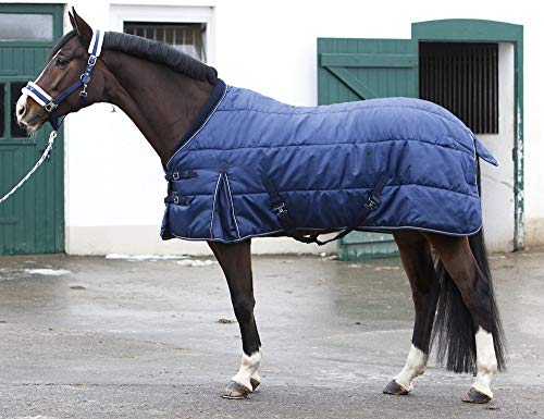 PFIFF 101672 Pferde Stall Decke Orlando, Winterdecke Pferdedecke Stalldecke, Blau 165 cm von PFIFF