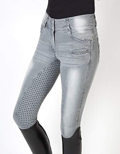 PFIFF 102352 Reithose "Eclipse" mit Grip, denim-grau 48 von PFIFF
