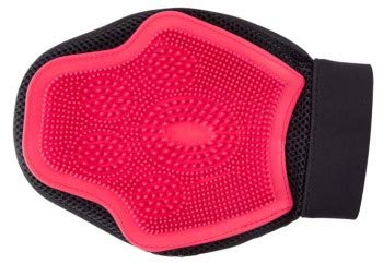 PFIFF 102380 Massage- und Putzhandschuh, schwarz-pink von PFIFF