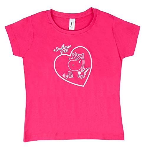PFIFF 102459 Kinder-T-Shirt "Soulhorse", pink 104/116 von PFIFF