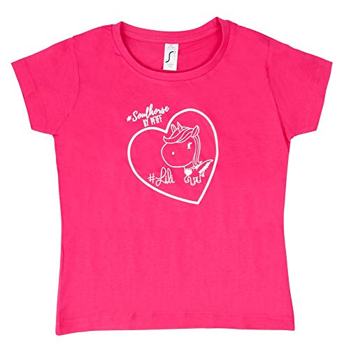 PFIFF 102459 Kinder-T-Shirt "Soulhorse", pink 128/140 von PFIFF