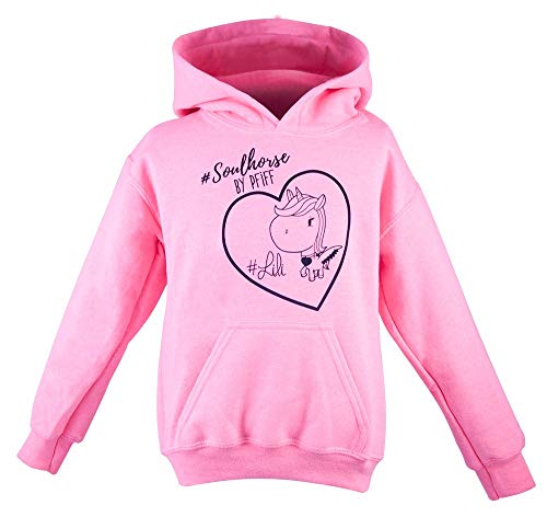 PFIFF 102460 Kinder-Pullover "Soulhorse", pink 128/140 von PFIFF