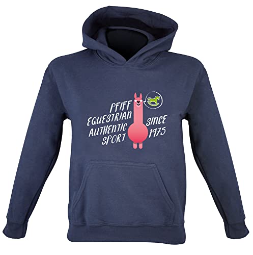 PFIFF 102517 Kinder-Pullover 'Lama-Love', blau 140/152 von PFIFF